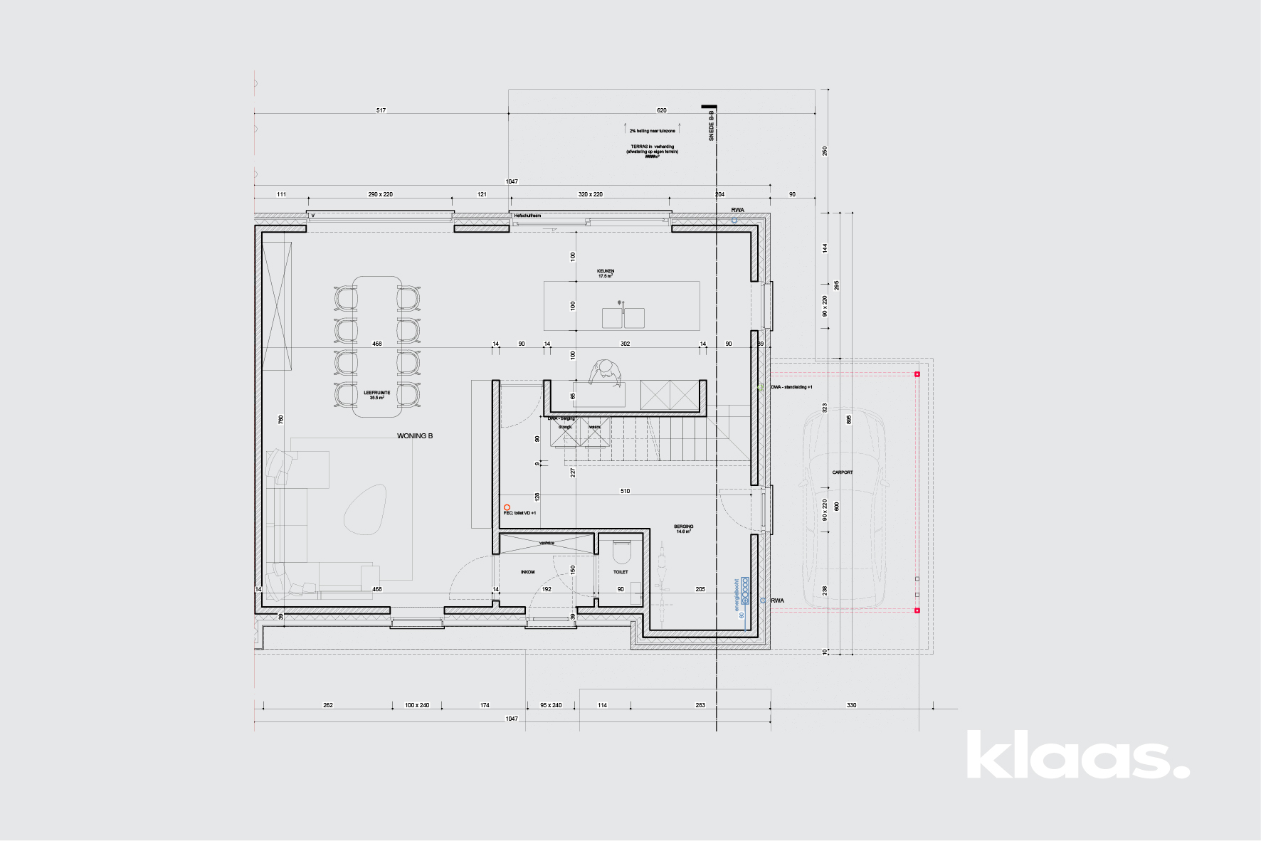 Klaas bouwt - Nieuwbouw Ingelmunster - moderne halfopen woning - Immo - Vastgoed - bouwplannen-01