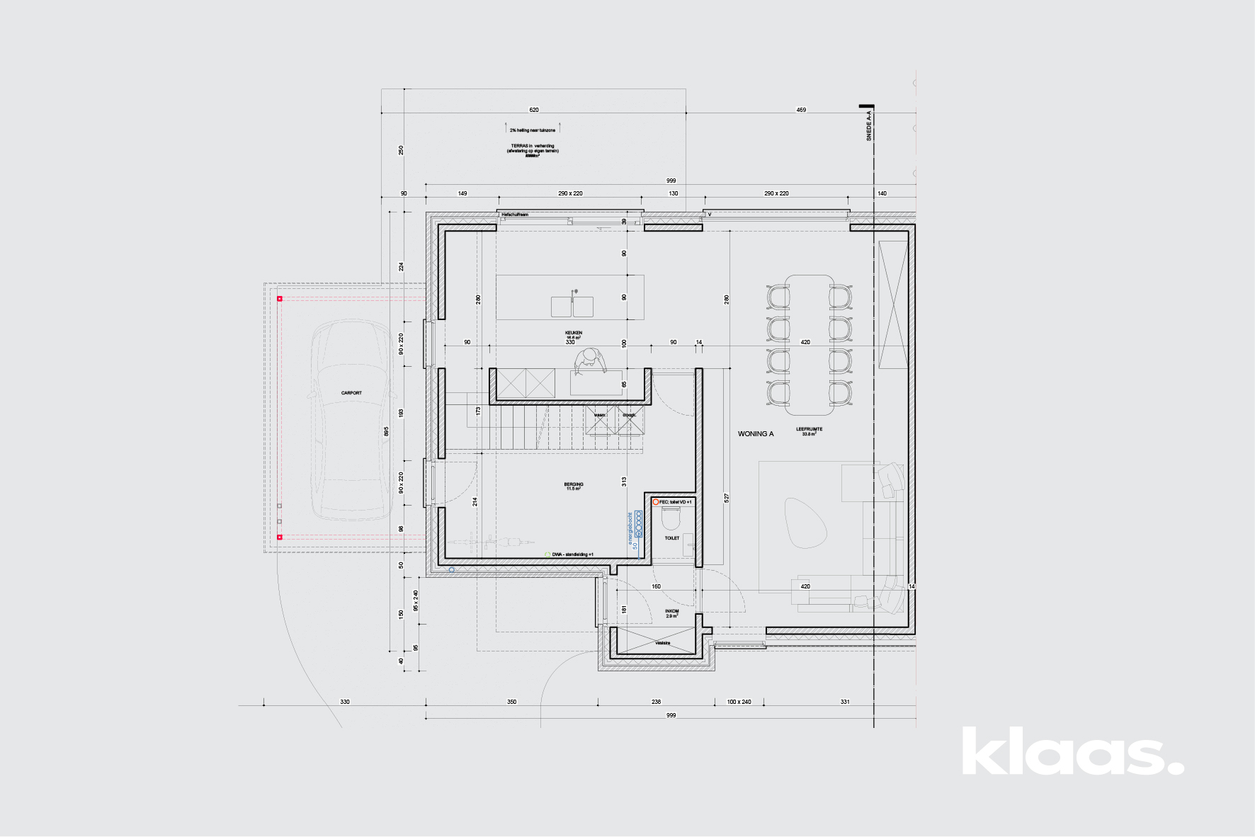 Klaas bouwt - Nieuwbouw Ingelmunster - moderne halfopen woning - Immo - Vastgoed - bouwplannen-01