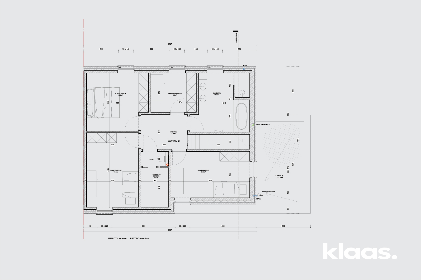 Klaas bouwt - Nieuwbouw Ingelmunster - moderne halfopen woning - Immo - Vastgoed - bouwplannen-02